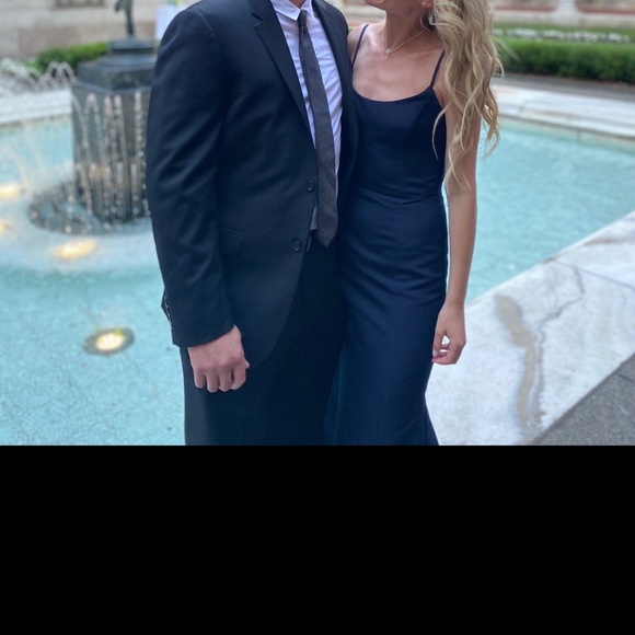 AmSale Navy Bridesmaid dress - Picture 1 of 3